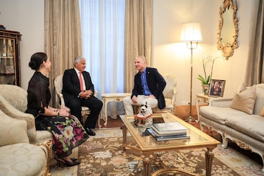 Presidente Mulino se reunió con Dan Brown, autor del Código da Vinci