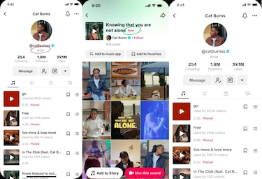 TikTok crea cuentas específicas para artistas, con herramientas para promocionar canciones
