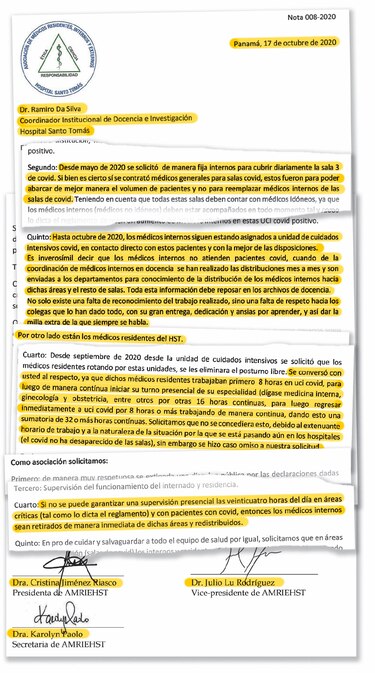 Personal del Hospital Santo Tomás reclama evaluación de insumos