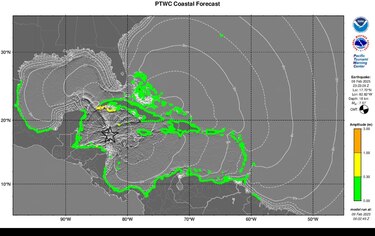 Sismo en Islas Caimán enciende las alertas en 11 localidades de la Península de Yucatán, México