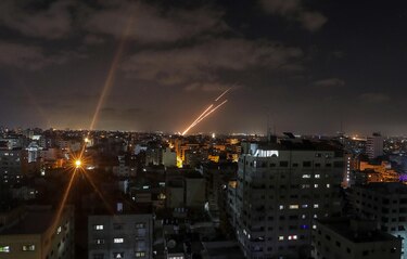 Israel intercepta cinco proyectiles lanzados desde la Franja de Gaza