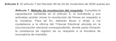 Tribunal Electoral cambia reglas para revocatoria de mandato: firma deberá ser presencial y se podrá renunciar