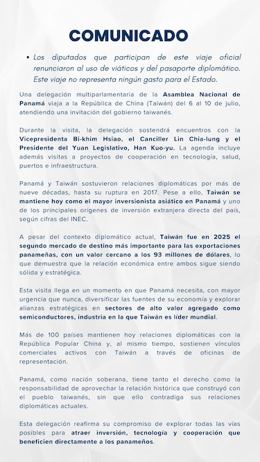 Tercer grupo de diputados viajó a Taiwán por invitación de ese gobierno