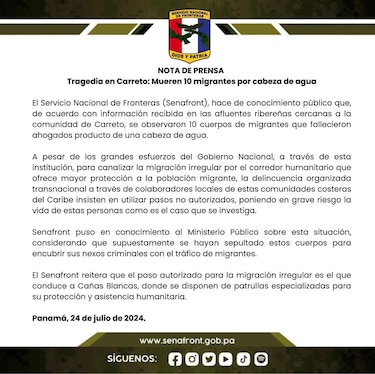 Mueren 10 migrantes ahogados en la comunidad de Carreto, comarca Guna Yala
