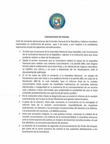 La Asamblea insiste en que colabora con los auditores, pero acusa al contralor de abuso de autoridad