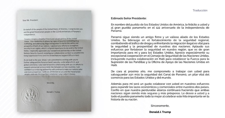 Las prioridades de Trump en una carta a Mulino: ¿qué mensaje deja la Casa Blanca?