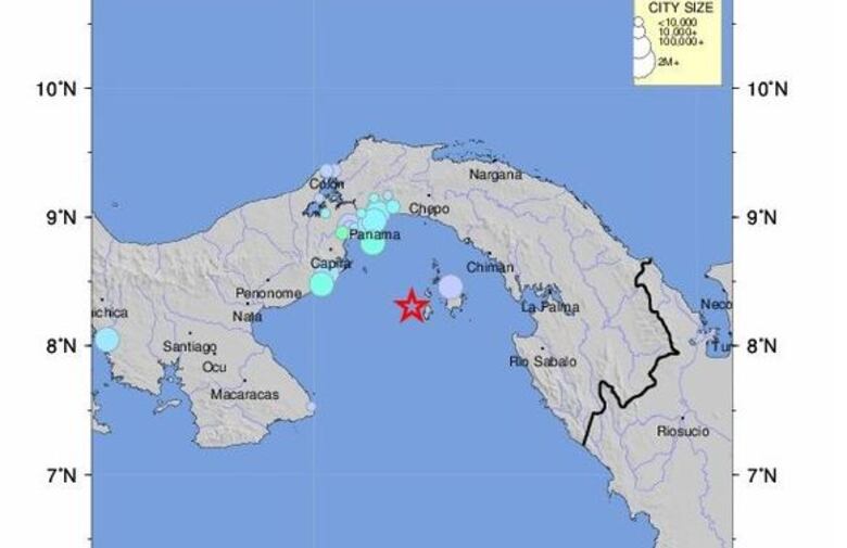 Sismo de 5.0 grados se registra en Panamá