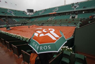 Organizadores del Abierto de Francia cancelan juegos por lluvia