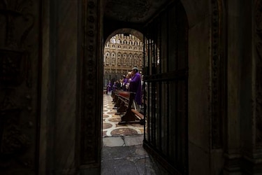 Recuerdan a Benedicto XVI en la Sagrada Familia de Barcelona, que él consagró