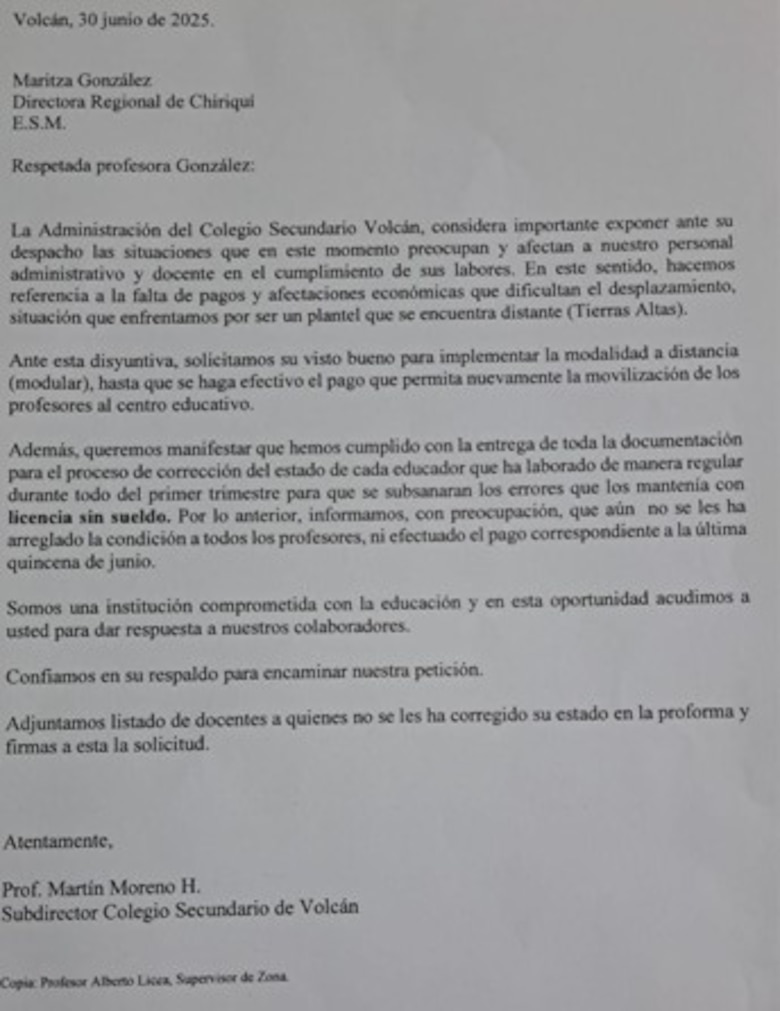 Retraso en el pago de quincena obligará a docentes activos a impartir clases virtuales