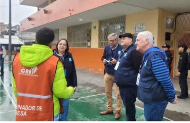 Magistrados del TE observaron el proceso electoral en Ecuador