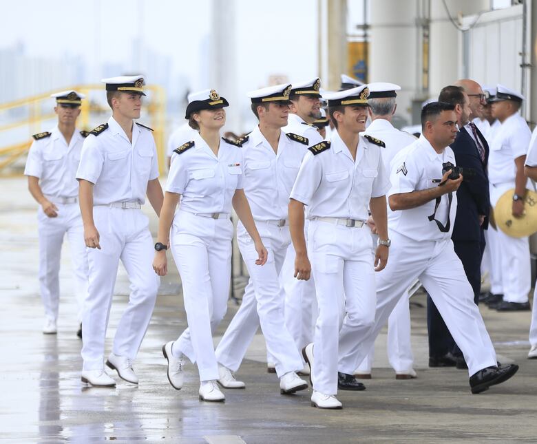 La Princesa de Asturias visita Panamá Viejo durante su travesía en el Juan Sebastián de Elcano