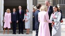 Los ‘looks’ de la reina Letizia y la primera dama Brigitte Macron en su encuentro en Madrid