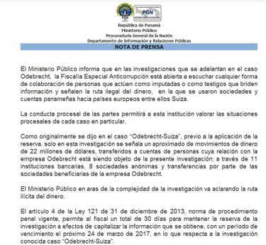 En una semana se levanta la reserva del expediente de los sobornos de Odebrecht