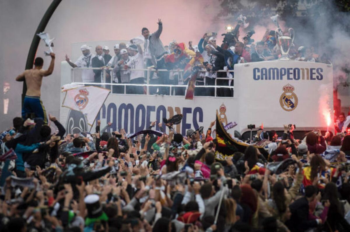 Real Madrid festeja la undécima copa en las calles