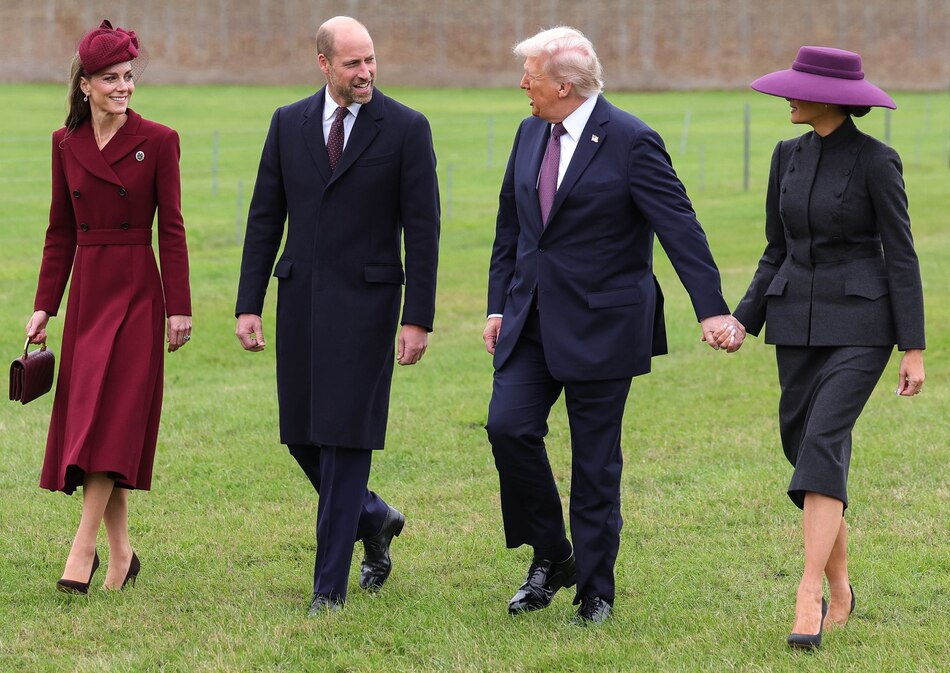 Los príncipes de Gales reciben a Trump en los terrenos del castillo de Windsor