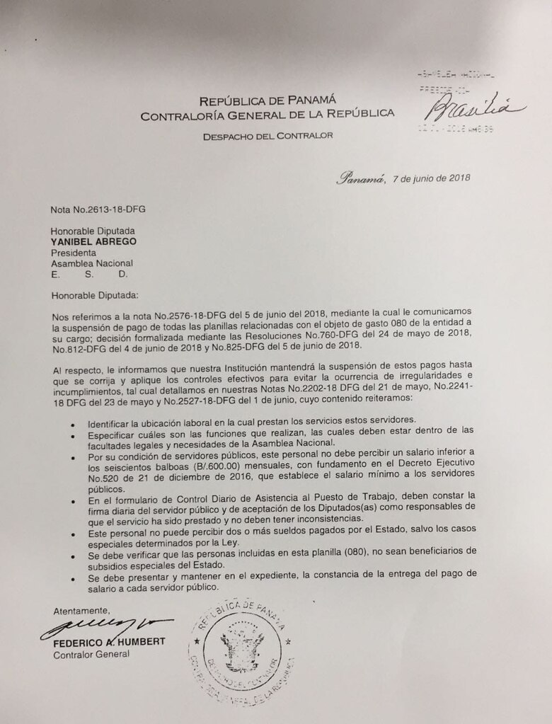Asamblea Nacional actualiza planilla 080 y dará detalles del personal asignado por diputado