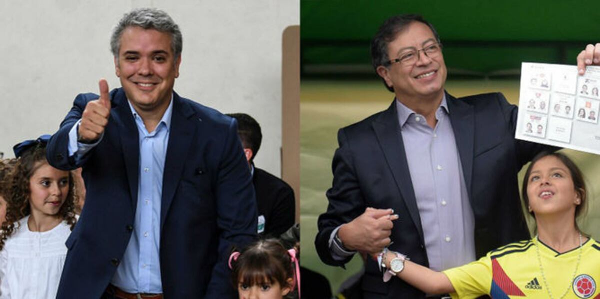Iván Duque y Gustavo Petro.