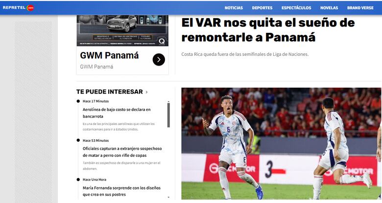 Así reaccionaron los medios ticos tras la eliminación ante Panamá