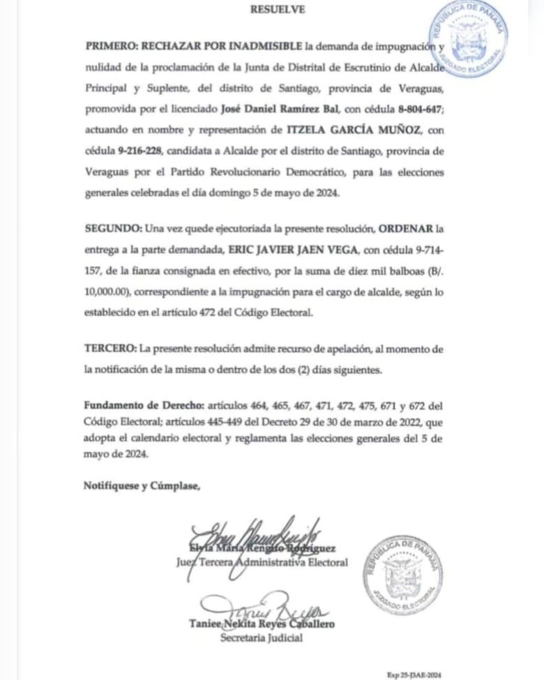 Juzgado rechaza por inadmisible la demanda de impugnación contra el alcalde electo de Santiago por Moca