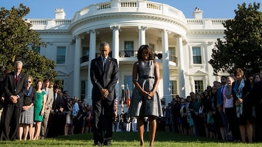 Obama encabeza minuto de silencio en EU en 14º aniversario del 11-S