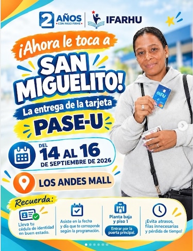 Miles amanecieron en Los Andes Mall por la última jornada de entrega de tarjetas del PASE-U en San Miguelito