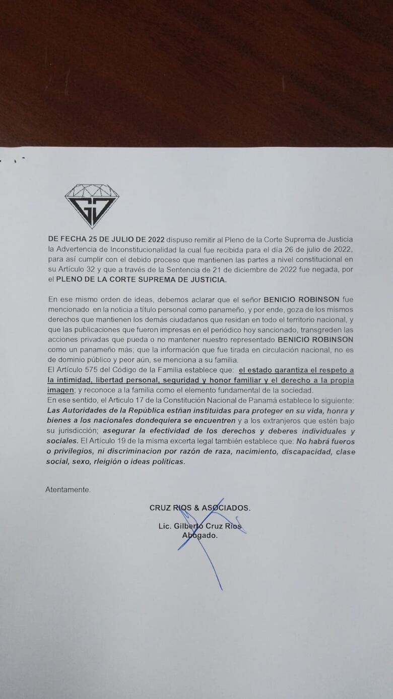 El abogado de Benicio Robinson afirma que la información sobre los cupos del transporte ‘no es de dominio público’ 