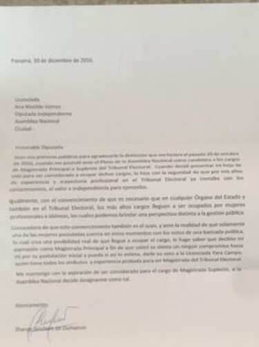 Ana Matilde Gómez votará por Yara Campos; Sharon Sinclaire retiró su candidatura