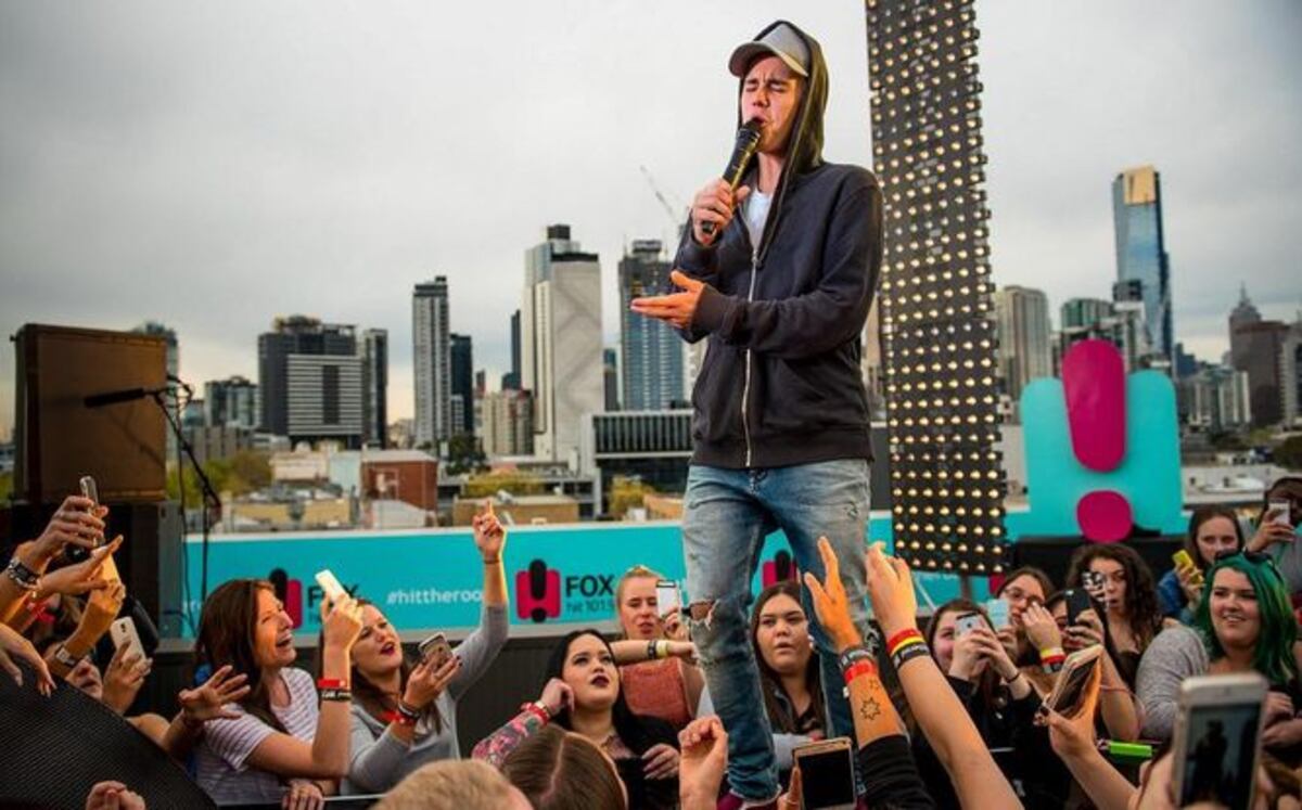 Un pequeño concierto con Justin Bieber en Australia