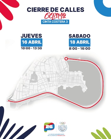 Cierres viales por Suramericanos 2026: rutas y horarios clave