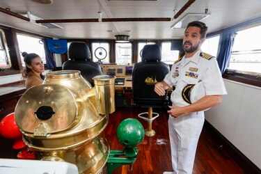 El velero escuela Capitán Miranda del Uruguay llega a la isla española de Gran Canaria