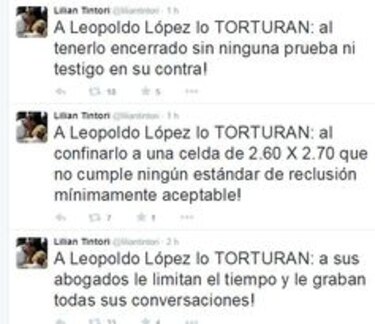 Lilian Tintori: ‘A Leopoldo López lo torturan’