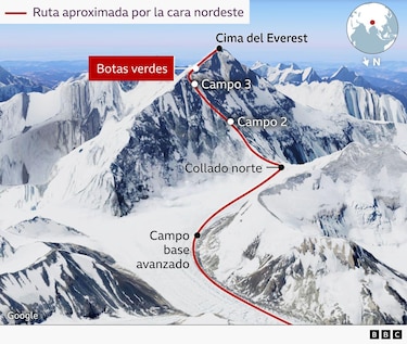 El misterio de ‘Botas Verdes’, el escalador congelado en el Everest
