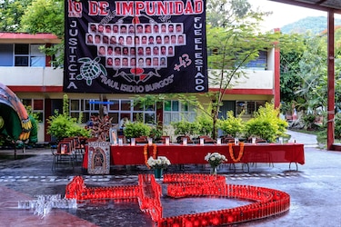 La escuela de Ayotzinapa, diez años después de la desaparición de los 43 estudiantes