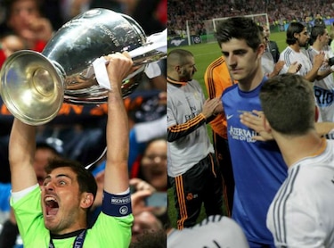 La alegría de Casillas y la resignación de Courtois