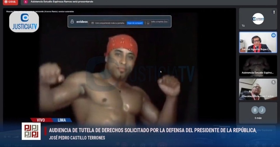 Video de bailarín exótico se filtra durante la audiencia virtual del presidente de Perú