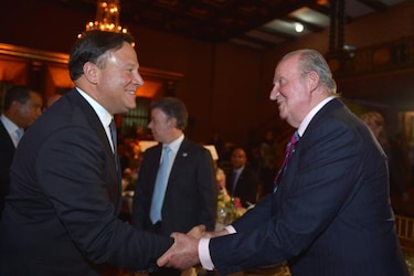 Delegación panameña en cena de despedida al rey Juan Carlos