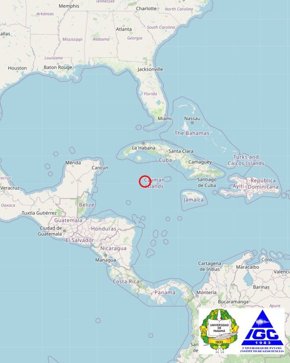 Sismo en el Mar Caribe; Sinaproc dice que no hay una amenaza sobre Panamá