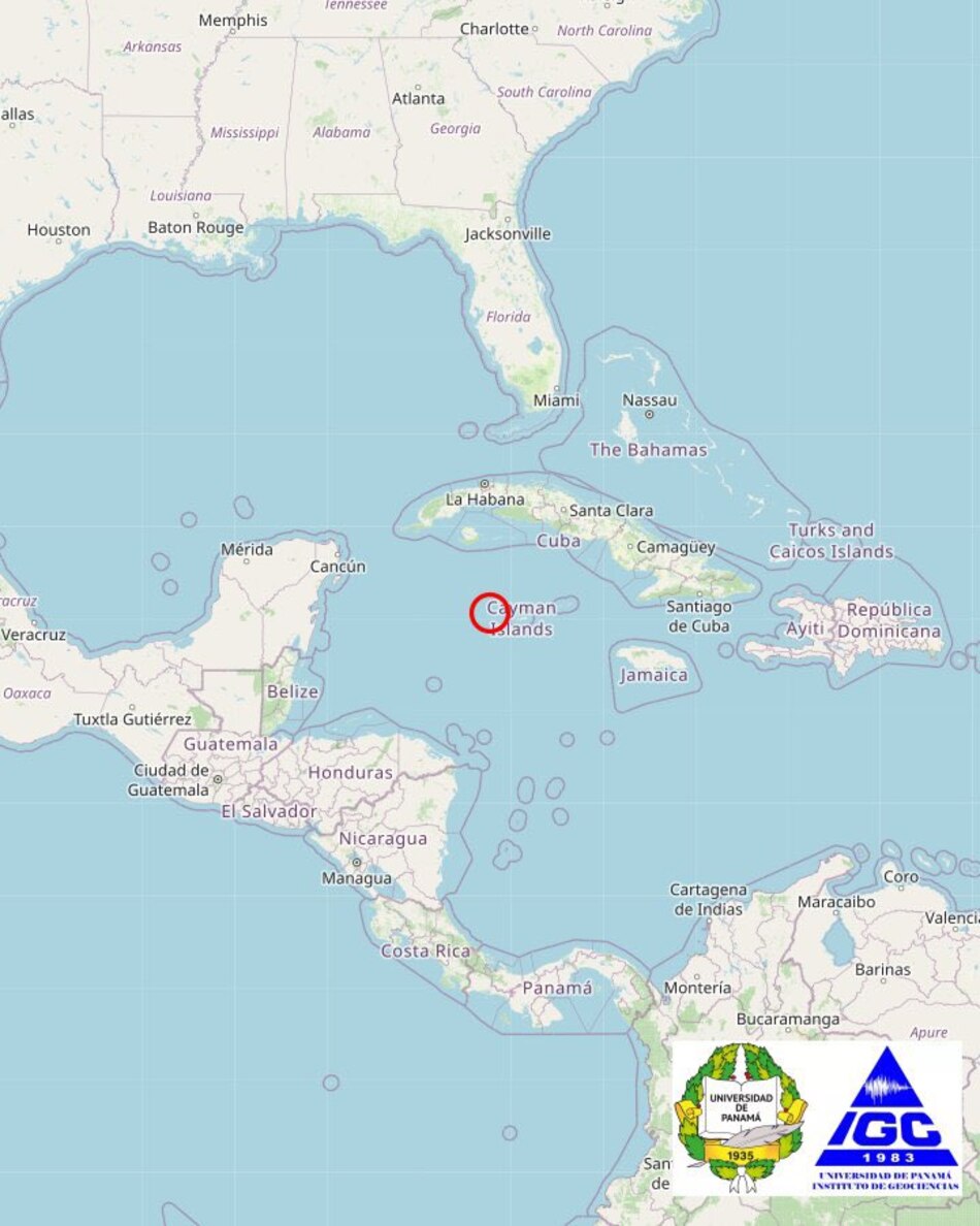 Sismo en el Mar Caribe; Sinaproc dice que no hay una amenaza sobre Panamá