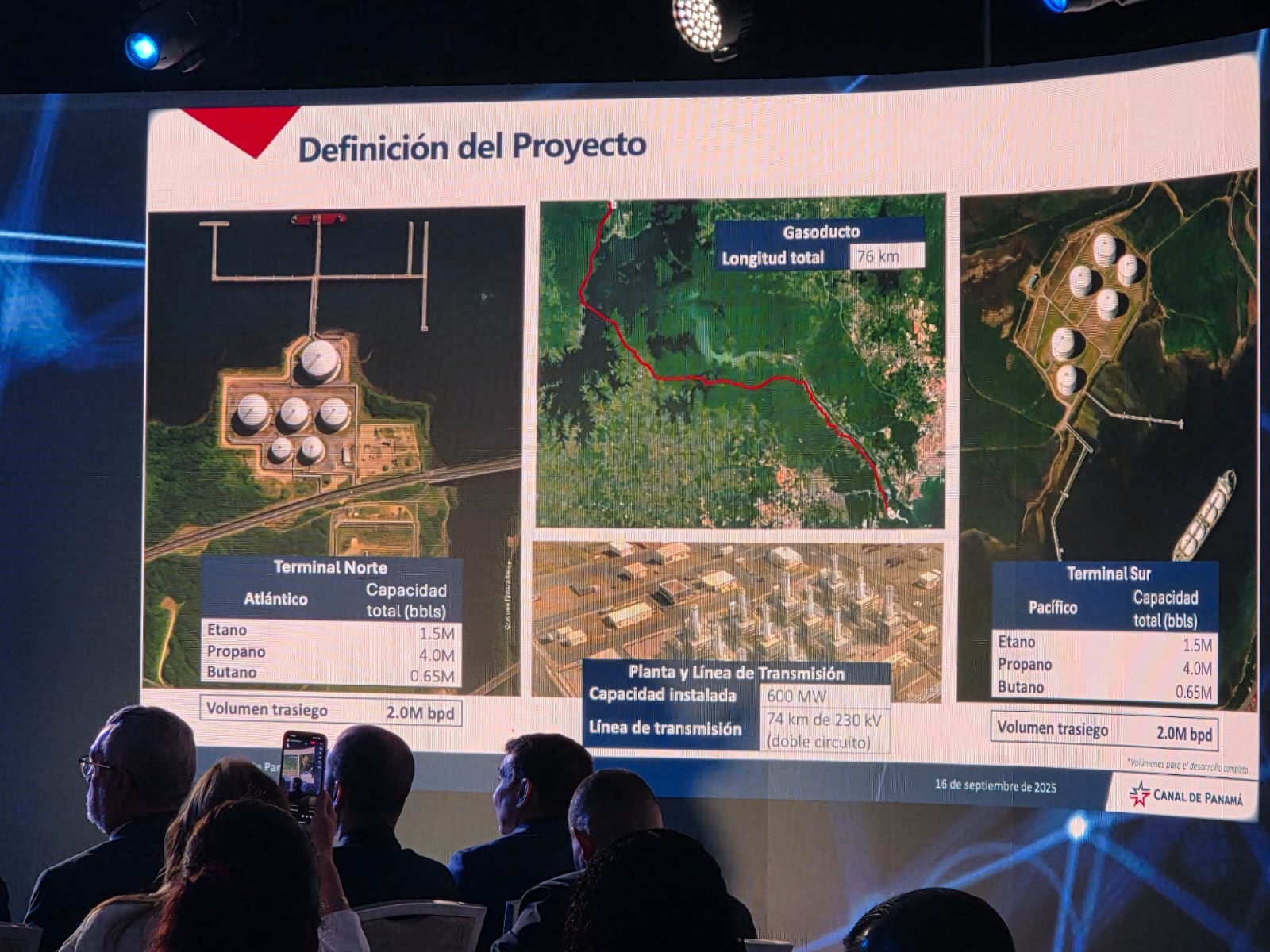 Imagen mostrada por el Canal de Panamá sobre el proyecto del gasoducto. LP/Katiuska Hernández