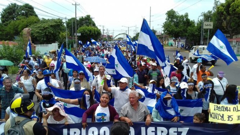 Segundo día consecutivo de marchas en Managua
