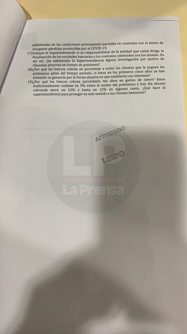 Asamblea cita al superintendente de Bancos para que responda cuestionario sobre el comportamiento de los bancos