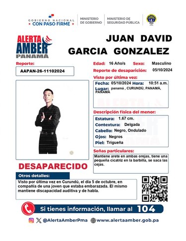 Activan Alerta Amber por desaparición de joven de 16 años con discapacidad auditiva y de habla