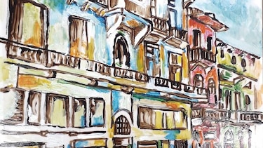 Pintor Rubén Contreras reúne sus obras