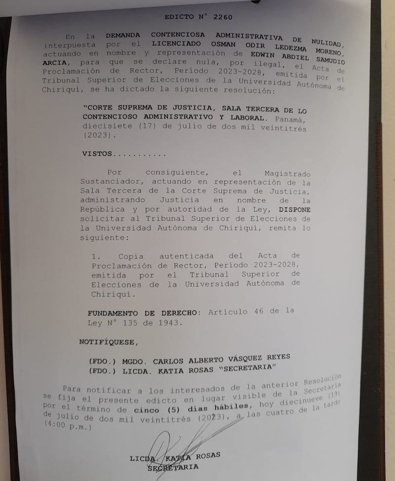 Avanza demanda de nulidad contra proclamación de la rectora de Unachi
