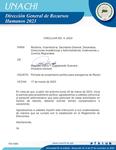 Etelvina de Bonagas se postula por tercera vez para dirigir la Unachi