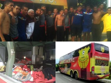 Retienen y asaltan a equipo de fútbol Trujillanos