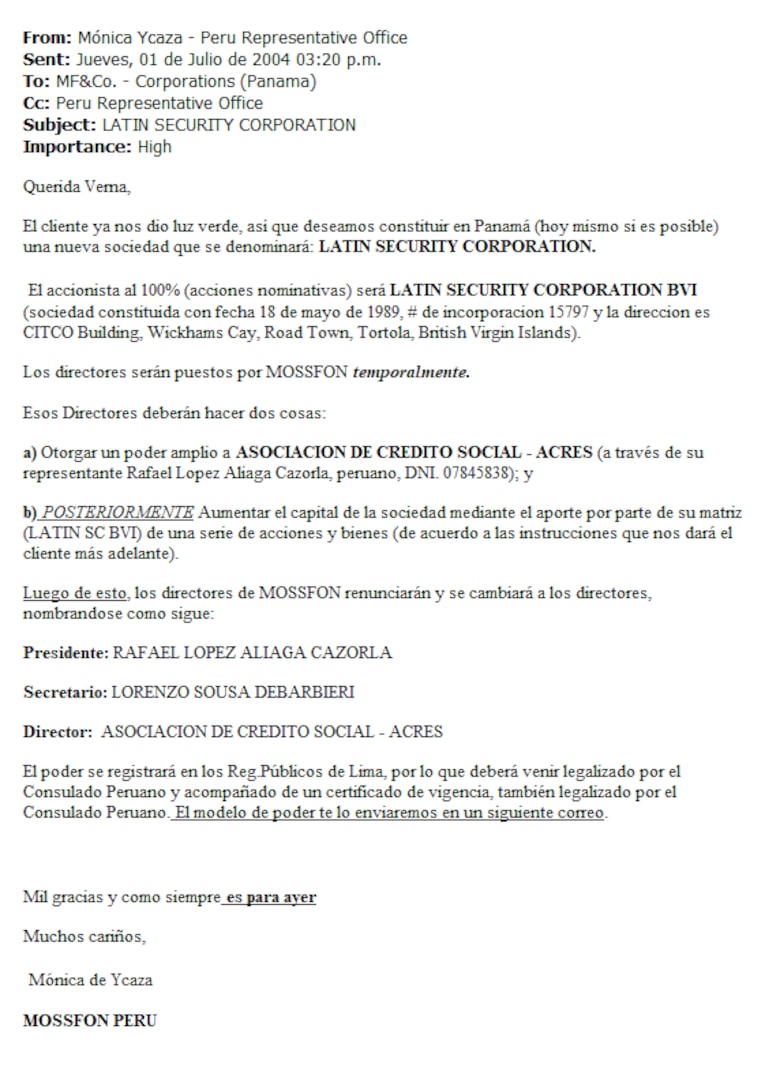López Aliaga y los Panama Papers