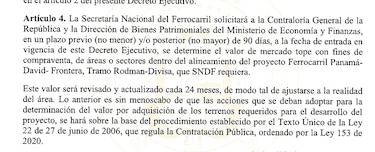 Proyecto del tren Panamá–David entra en fase de avalúo para la adquisición de terrenos