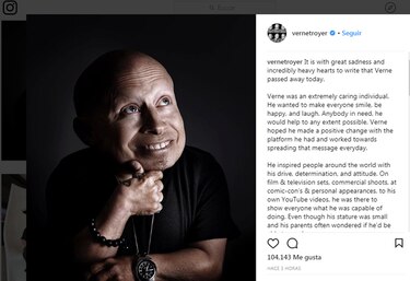 Verne Troyer, popular por su papel como 'Mini-me', muere a los 49 años